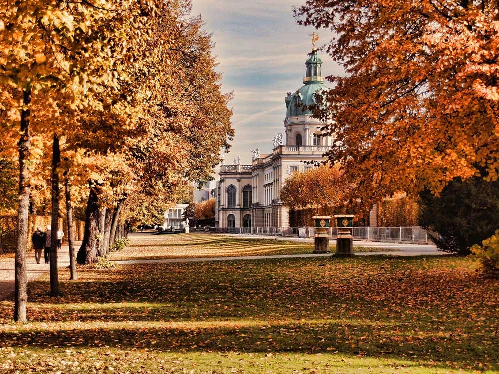 Charlottenburg Palace With Autumn Trees